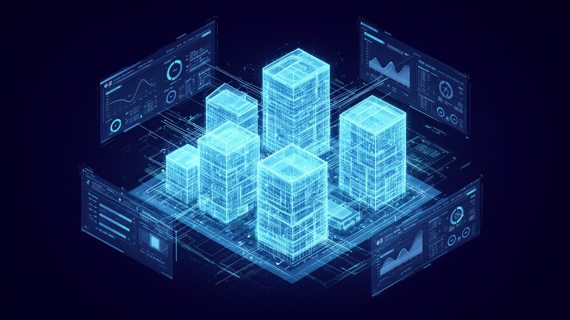 Illustrative digital twin of connected urban infrastructure